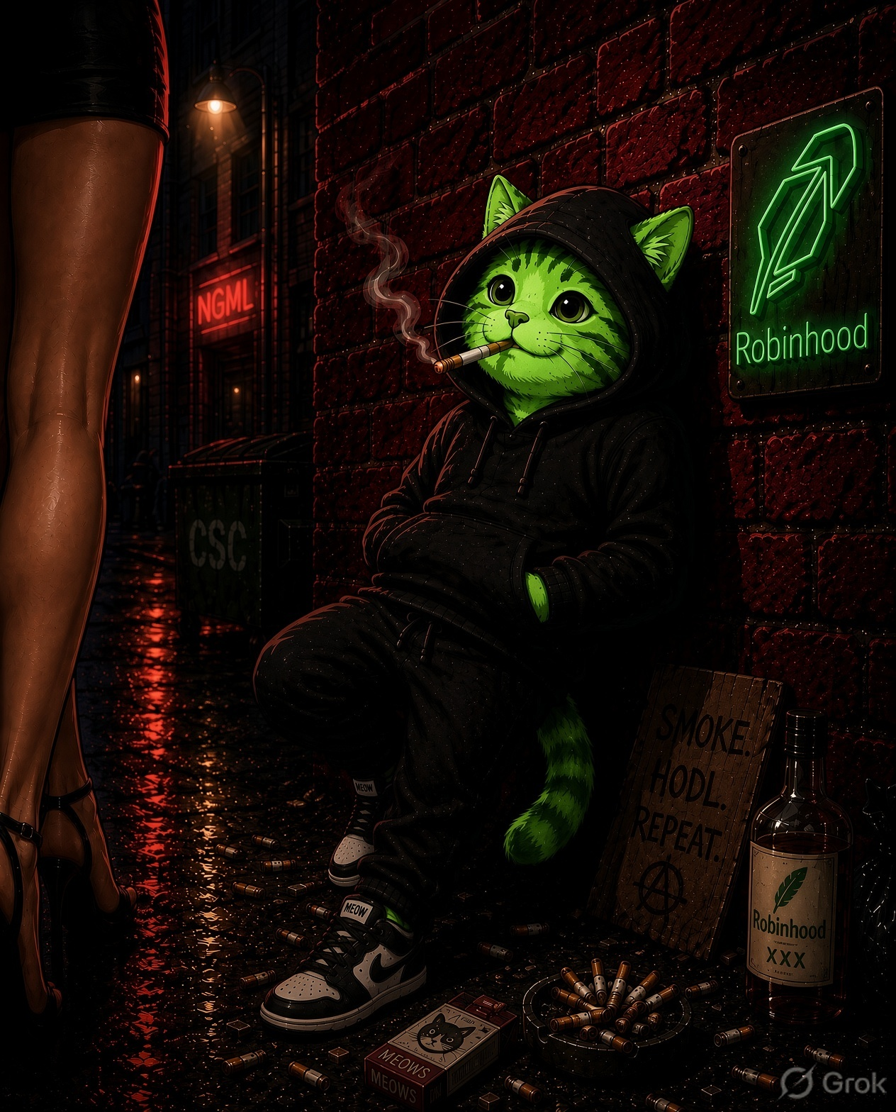 Smook with Robinhood neon